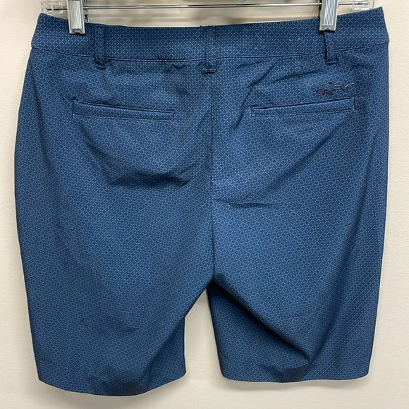 Greg Norman Women’s Flat Front Navy Geometric Print Golf Shorts 0 - Picture 2 of 16